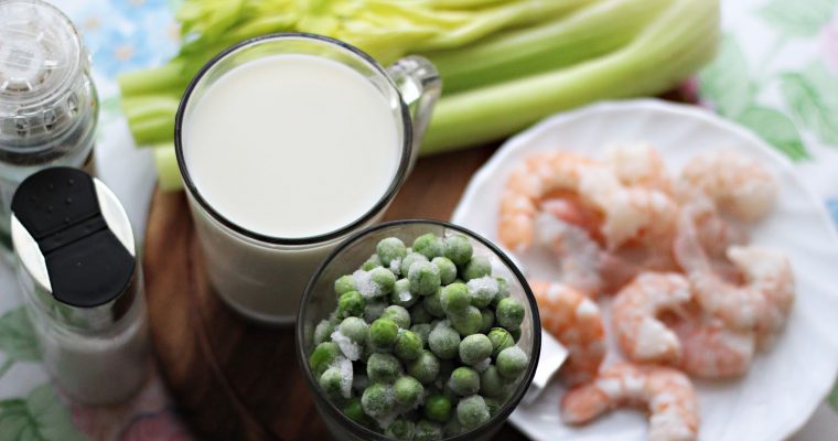 Švelnioji žaliųjų žirnelių ir saliero sriuba