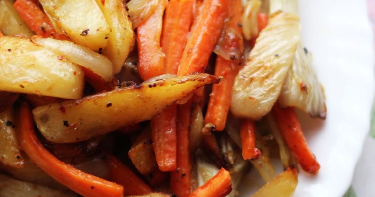 Orkaitėje keptos daržovės