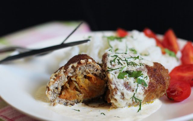 Antienos zrazai su daržovių įdaru