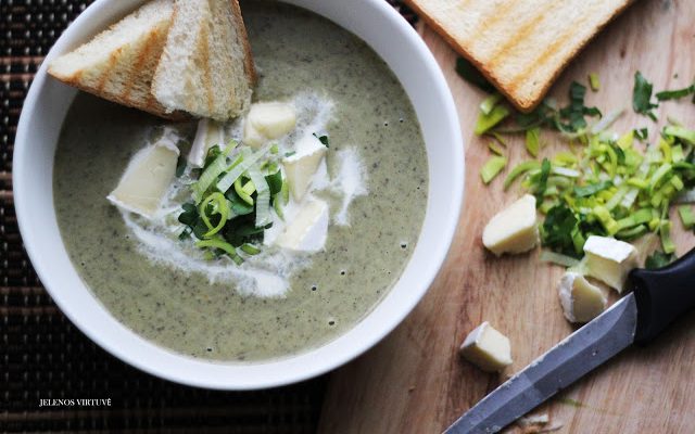 Brokolių ir pievagrybių trinta sriuba