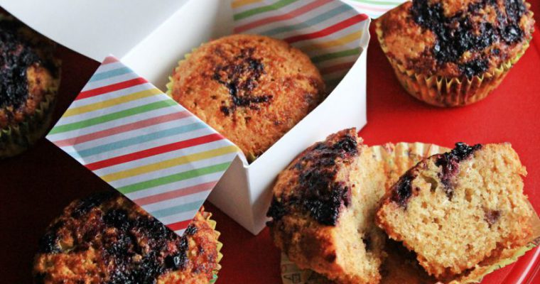 Pusryčių keksiukai su mėlynėmis