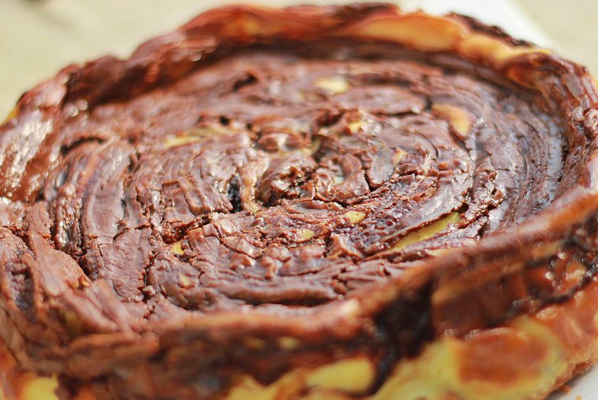 Naminės varškės pyragas su Nutella