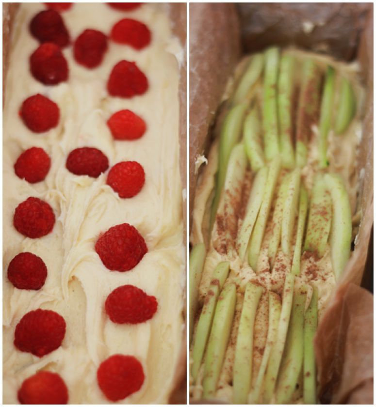 Kriaušių ir aviečių keksas