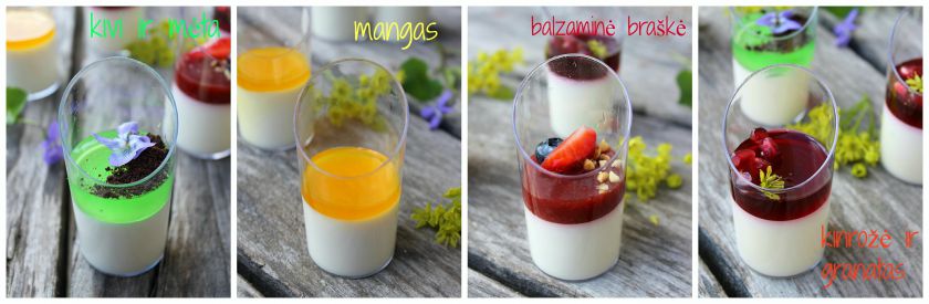 Panna cotta: spalvos ir skoniai