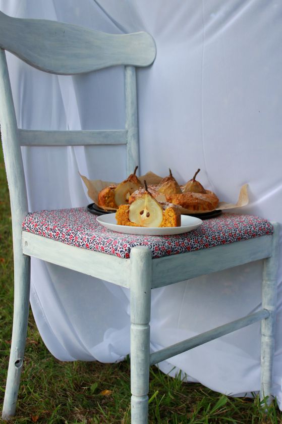 Morkų pyragas su kriaušėmis