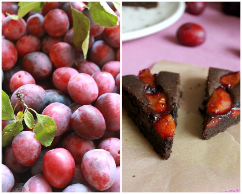 Tamsus pyragas su slyvomis