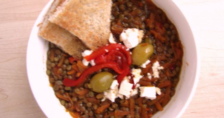 Lęšių-morkų sriuba su keptomis paprikomis