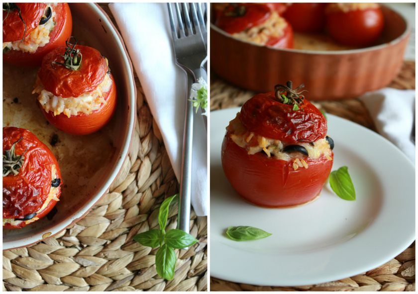 Ryžiais ir feta įdaryti pomidorai