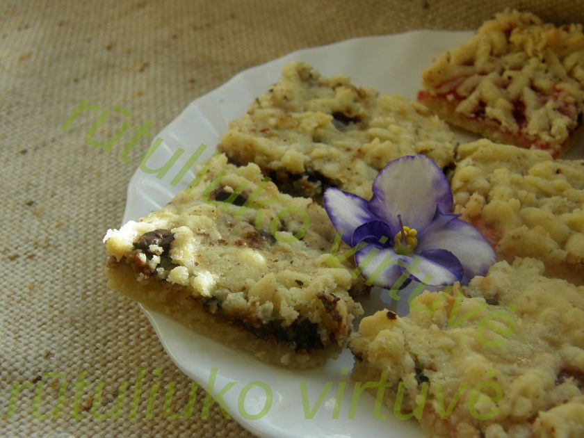 Pyragėliai su kondensuotu pienu/šokoladu/spanguolėm