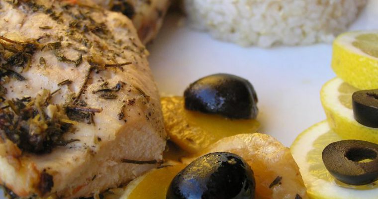 Vištiena su citrinom ir slyvų padažu